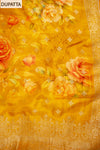 Sunshine Charm Mustard Crepe Unstitched Salwar Kameez With Crepe Dupatta