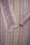 Delicate And Dreamy Mauve Georgette Unstitched Salwar Kameez With Chiffon Dupatta