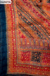 Classic Beauty In Navy Blue Crepe Unstitched Salwar Kameez With Chiffon Dupatta