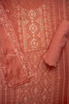 Glow Different In Gajari Georgette Unstitched Salwar Kameez With Chiffon Dupatta