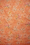 Graceful Flow Peach Georgette Unstitched Salwar Kameez With Chiffon Dupatta