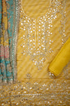 Sunshine Charm Mustard Dolna Unstitched Salwar Kameez with Chinon Dupatta