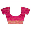 Charm Of Dark Gajari Khaddi Georgette Saree With Unstitched Blouse