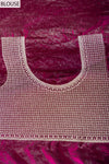 Regal And Radiant Garnet Simmer Saree With Unstitched Blouse