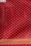 Regal And Radiant Garnet Cotton Saree With Unstitched Blouse