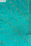 Mint Green Cutdana, Sequence & Zarkan Organza Unstitched Salwar Suit With Chiffon Dupatta