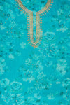 Mint Green Cutdana, Sequence & Zarkan Organza Unstitched Salwar Suit With Chiffon Dupatta