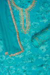 Mint Green Cutdana, Sequence & Zarkan Organza Unstitched Salwar Suit With Chiffon Dupatta