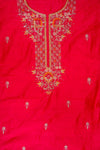 Rani Bead, Cutdana, Dabka, Sequence, Zarkan & Threadwork Cotton Unstitched Salwar Suit With Cotton Dupatta