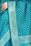 Soft Hues Rama Dola Saree With Unstitched Blouse