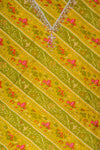 Pista Bead, Cutdana, Dabka, Sequence, Zarkan & Digital Printed Cotton Unstitched Salwar Suit With Cotton Dupatta