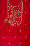 Rani Bead, Cutdana, Dabka, Sequence & Zari Threadwork Cotton Unstitched Salwar Suit With Cotton Dupatta