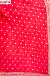 Rani Bead, Cutdana, Dabka, Sequence & Zari Threadwork Cotton Unstitched Salwar Suit With Georgette Dupatta