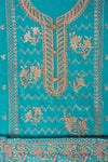 Rama Sequence, Swarovski, Zarkan & Zari Threadwork Georgette Unstitched Salwar Suit With Georgette Dupatta