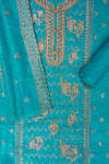 Rama Sequence, Swarovski, Zarkan & Zari Threadwork Georgette Unstitched Salwar Suit With Georgette Dupatta