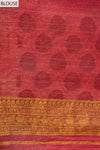 Regal And Radiant Garnet Khaddi Georgette Saree With Unstitched Blouse