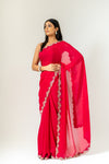 Timeless Elegance Rani Simmer Saree With Unstitched Blouse