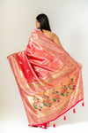 Timeless Elegance Rani Banarasi Silk Saree With Unstitched Blouse