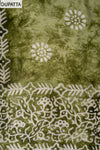 Pista Cutwork, Sequence & Threadwork Cotton Unstitched Salwar Suit With Cotton Dupatta