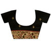 Bold Statement Black Banarasi Silk Saree With Unstitched Blouse