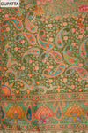 Heritage Charm Mehndi Shimmer Unstitched Salwar Suit With Dola Dupatta