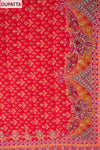 Coral Crepe Unstitched Salwar Suit With Crepe Dupatta