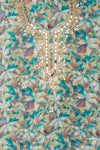 Timelessly Beauty Tussar Rama Crepe Unstitched Salwar Suit With Chiffon Dupatta