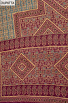 Regal and Radiant Garnet Cotton Unstitched Salwar Suit With Cotton Dupatta