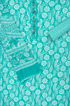 Rama Cotton Unstitched Salwar Suit With Cotton Dupatta