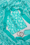 Rama Cotton Unstitched Salwar Suit With Cotton Dupatta