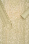 Soft Heritage Pista Georgette Unstitched Salwar Suit With Chiffon Dupatta
