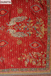 Heritage Heriloom Maroon Crepe Unstitched Salwar Suit With Crepe Dupatta