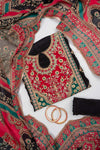 Bold Statement Black Rani Crepe Unstitched Salwar Suit With Georgette Dupatta