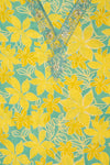 Lemon Gold Cotton Unstitched Salwar Suit With Cotton Dupatta