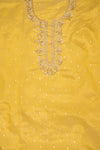 Raw Elegance Mustard Chanderi Cotton Unstitched Salwar Suit With ChanderiCotton Dupatta