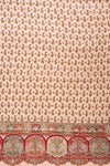 Blush Elegance Peach Crepe Unstitched Salwar Suit With Crepe Dupatta