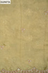 Soft Heritage Pista  Organza Unstitched Salwar Suit With Organza Dupatta