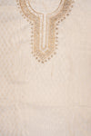 Effortlesly Beautiful Off White Shimmer Unstitched Salwar Suit With Shimmer Dupatta
