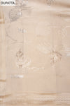 Effortlesly Beautiful Off White Shimmer Unstitched Salwar Suit With Shimmer Dupatta