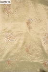 Soft Heritage Pista Crepe Tissue Unstitched Salwar Suit With Tissue Dupatta