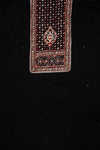 Bold Statement Black Cotton Unstitched Salwar Suit With Cotton Dupatta