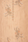 Blush Elegance Peach Crepe Tissue Unstitched Salwar Suit With Tissue Dupatta