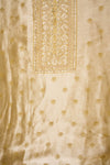 Heritage Charm Mehndi Silk Unstitched Salwar Suit With Silk Dupatta
