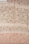 Timeless Beauty Tussar Organza Unstitched Salwar Suit With Georgette Dupatta