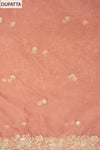 Stunningly Unique Onion Crush Tissue  Unstitched Salwar Suit With Organza Dupatta