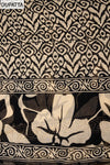 Timeless Beauty Tussar Black cotton Unstitched Salwar Suit With Cotton Dupatta