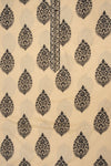 Timeless Beauty Tussar Black cotton Unstitched Salwar Suit With Cotton Dupatta