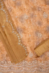 Timeless Beauty Tussar Organza Tissue Unstitched Salwar Suit With Organza Dupatta