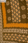 Heritage Charm Mehndi Cotton Unstitched Salwar Suit With Cotton Dupatta