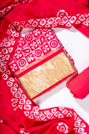 Rani Dola Unstitched Salwar Suit With Dola Dupatta